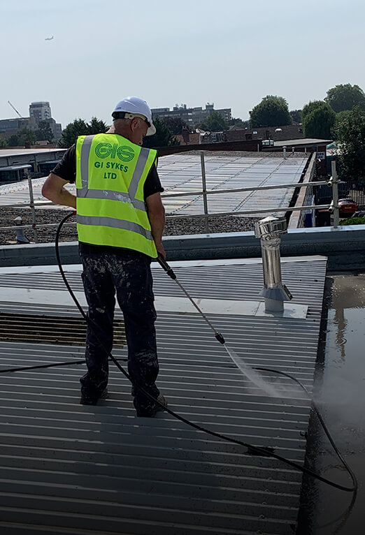 commercial roof cleaning